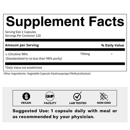 L-Citrulline Supplement Fact