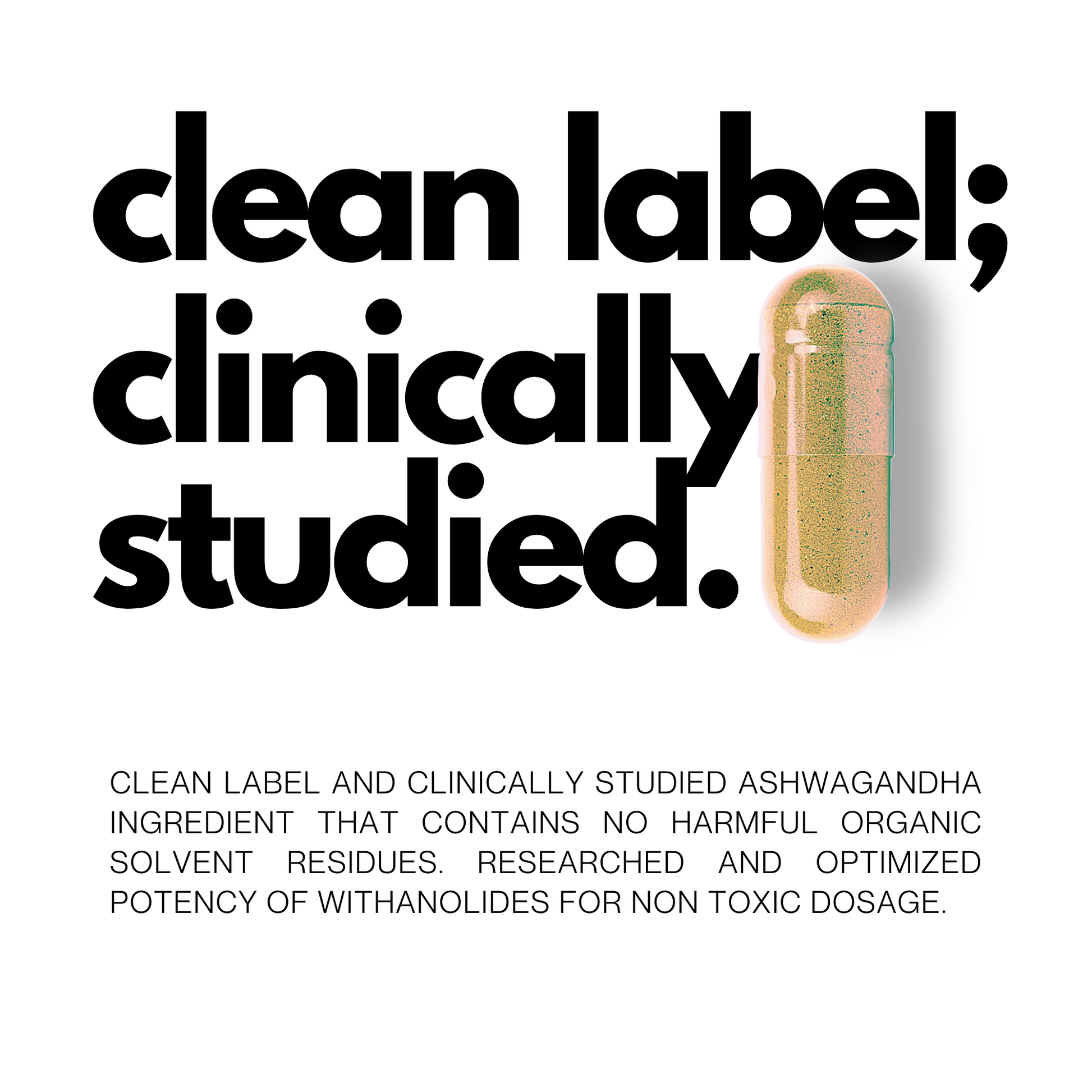 Clean Label Clinically Tested Ashwagandha